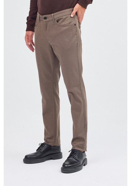 Haki 5 Cep Düz Paça Pamuklu Slim Fit 5 Cep Casual Pantolon 1003255154 modelleri