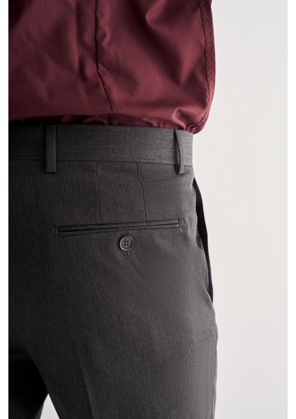 Koyu Antrasit Yan Cep Açık Paça Kendinden Desenli Slim Fit Pantolon 1003255152 indirimleri