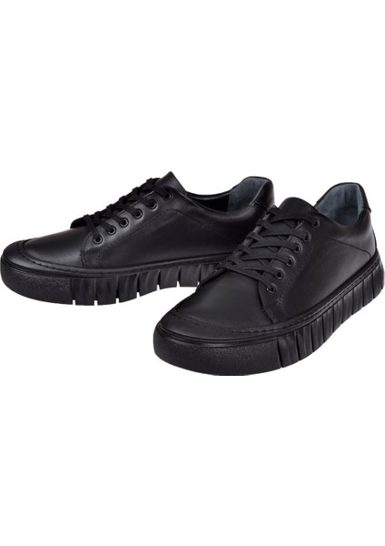Hakiki Deri Erkek Spor Ayakkabı RAM-3902 Siyah fırsatları