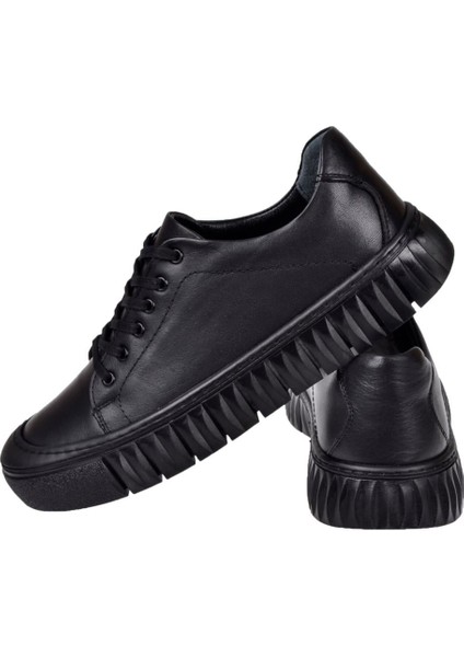 Hakiki Deri Erkek Spor Ayakkabı RAM-3902 Siyah indirimleri