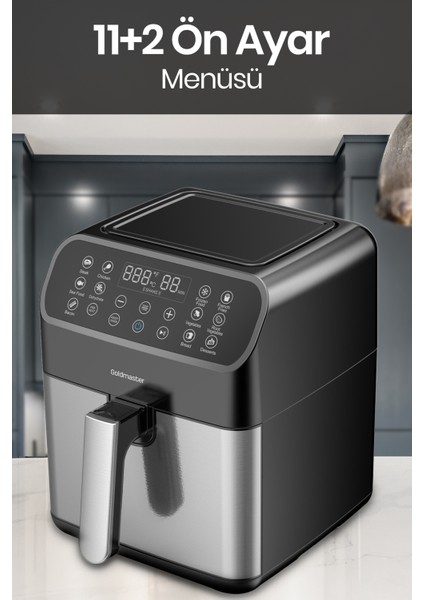 7 Litre Xxl Dokunmatik Sıcak Tutma ve Karıştırıcı Hava Fritözü Siyah fırsatları