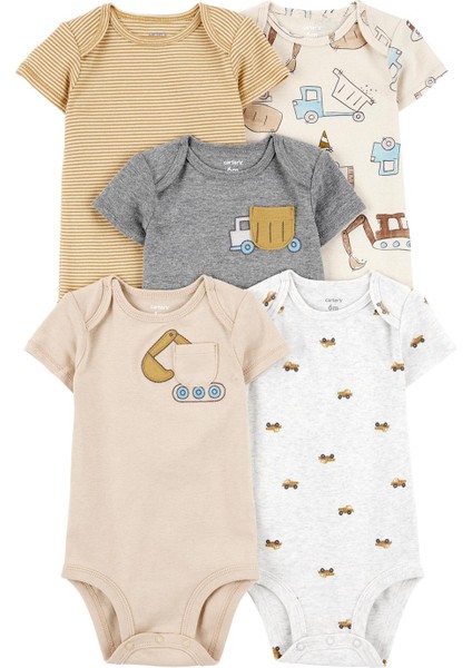 Bebek Layette 5'li Kısa Kollu Body Set Renkli 1T008910