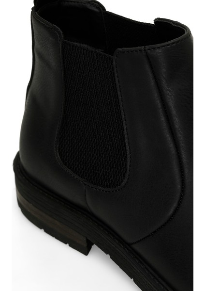 22946-1 4pr Siyah Erkek Klasik Bot