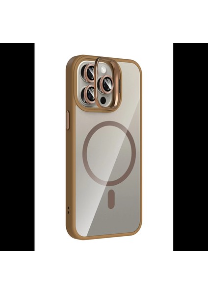 Apple iPhone 15 Pro Max Remim Lensli Magsafe Standlı Kapak fiyatları