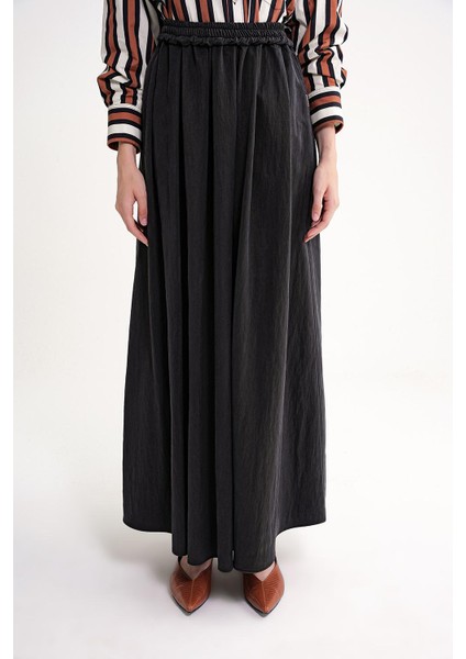 Siyah Beli Lastikli Uzun Etek 81323 fiyatları
