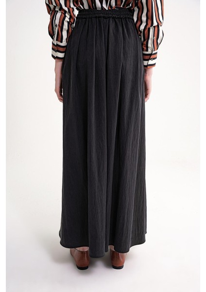 Siyah Beli Lastikli Uzun Etek 81323 fırsatları