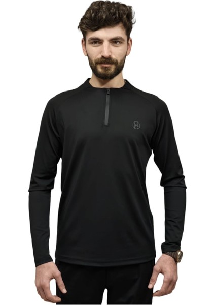 Siyah 1/4 Fermuarlı Erkek Eşofman Takımı fiyatları