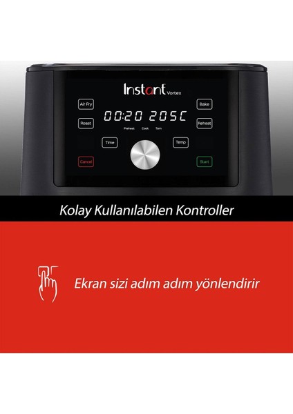 4'ü 1 Arada Çok Renkli 3.8 Litre Işlevli Yapışmaz ve Yıkanabilir Airfryer fırsatları