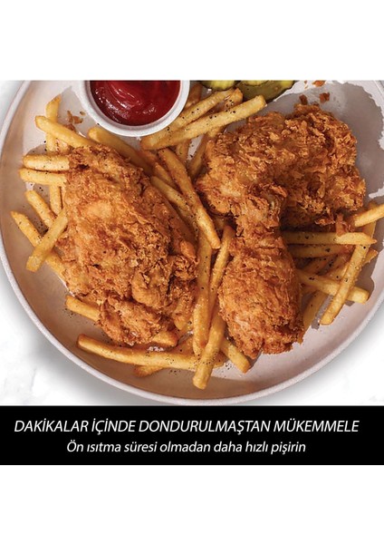 4'ü 1 Arada Çok Renkli 3.8 Litre Işlevli Yapışmaz ve Yıkanabilir Airfryer indirimleri