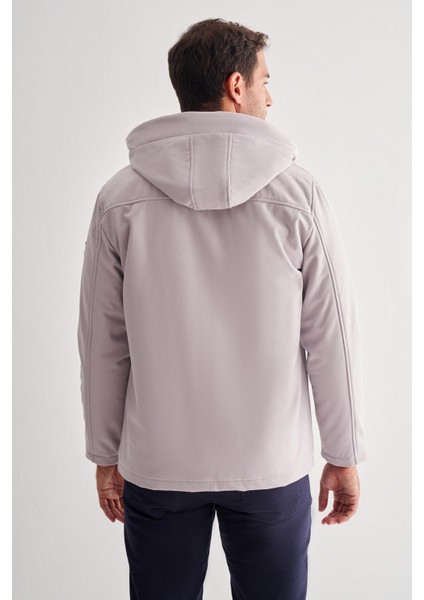 Taş Rengi Dik Yaka Çıkma Kapşonlu Slim Fit Casual Mont 1007255131 indirimleri