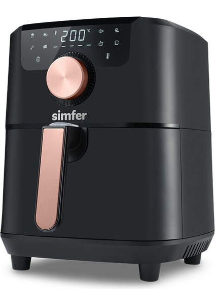 Dijital Air Fryer 5l, Akıllı ve Şık Tasarım, Siyah Renk