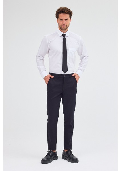 Beyaz Sert Yaka Uzun Kol Easy To Iron Comfort Fit Pamuklu Gömlek 1004255300 modelleri