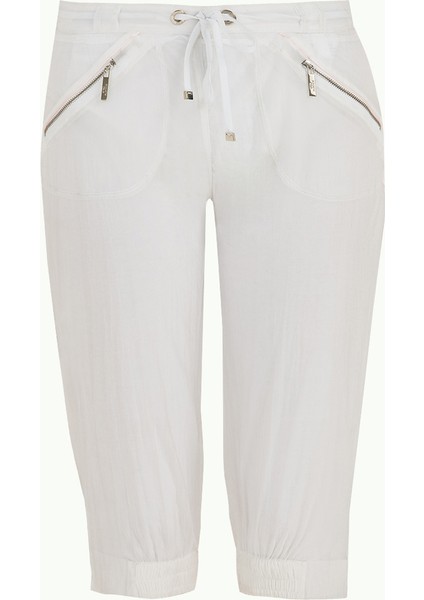 Beyaz Bol Kesim Capri Pantolon 70039 indirimleri