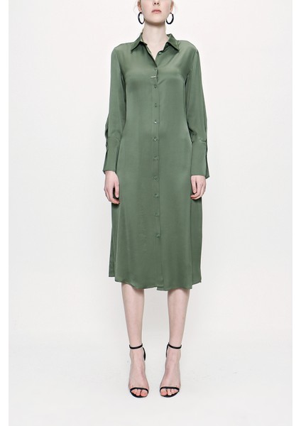 Haki Gömlek Elbise 93765 indirimleri