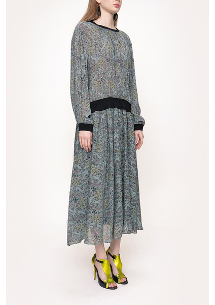 Gri Ribanalı Bol Kesim Elbise 93702 fiyatları