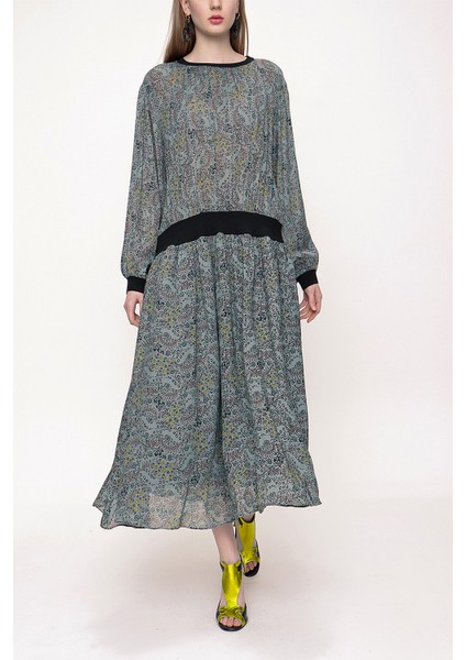 Gri Ribanalı Bol Kesim Elbise 93702 indirimleri