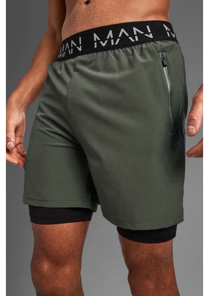 |3 Lü Paket| Unisex Gym ve Fitness Astarlı Taytlı Şort Yazılı Lastik fiyatları