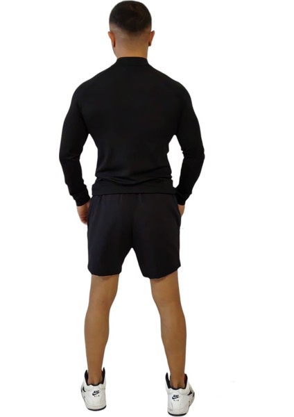 Siyah Aktif Basınç Erkek Antrenman Tişört, Koşu Fitness Ağırlık Terletmez Tişört fiyatları