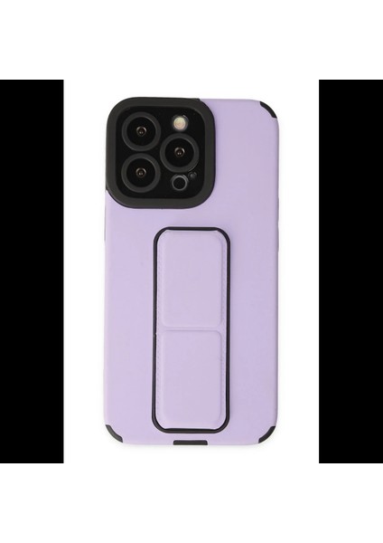 iPhone 14 Pro Max Kılıf Mega Standlı Silikon - Lila