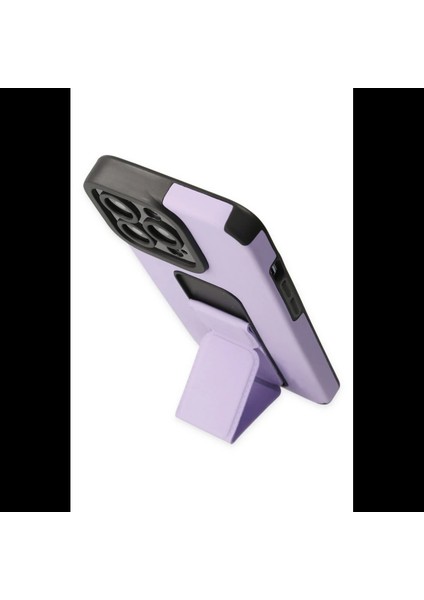 iPhone 14 Pro Max Kılıf Mega Standlı Silikon - Lila modelleri