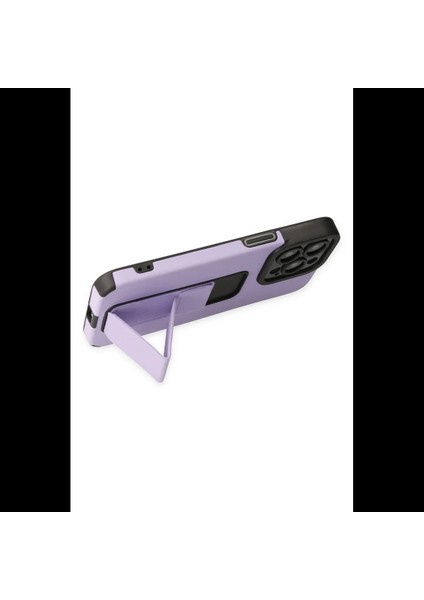 iPhone 14 Pro Max Kılıf Mega Standlı Silikon - Lila fırsatları