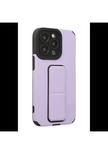 iPhone 14 Pro Max Kılıf Mega Standlı Silikon - Lila indirimleri