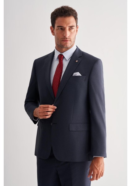 Koyu Lacivert 4 Drop Comfort Fit Classic Takım Elbise 1001255121