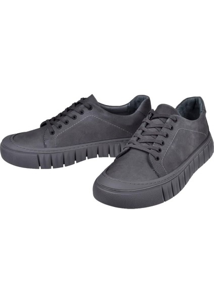 Hakiki Deri Erkek Spor Ayakkabı RAM-3902 Gri Nubuk fırsatları