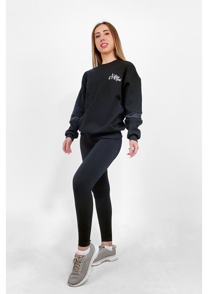 Ntb Kolda Pvc Şerit Detaylı Oversize Sweatshirt indirimleri