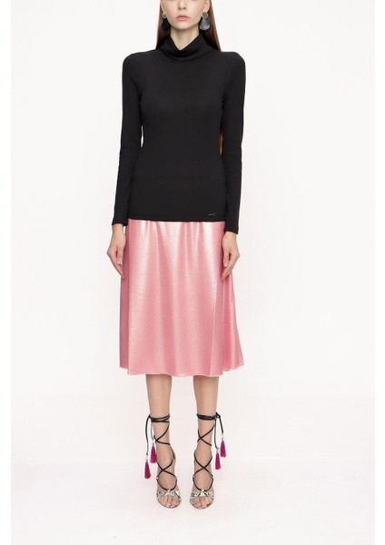 Siyah Siyah Balıkçı Yaka Bluz 19842