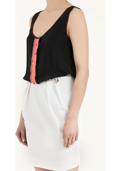 Beyaz Ipek Mini Elbise 90661