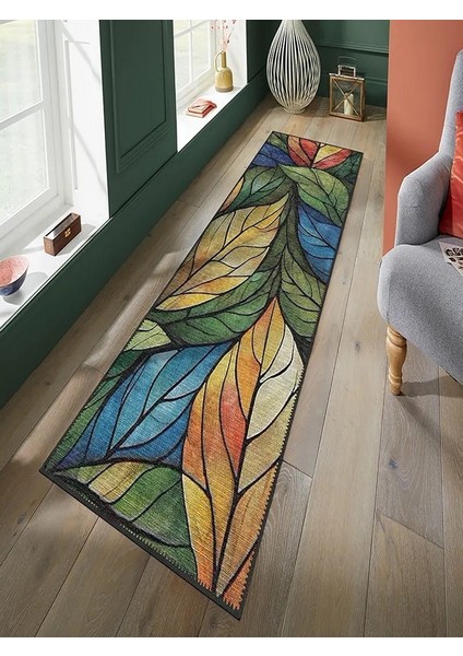, Makinede Yıkanabilir, Kaymaz Taban, Dijital Baskı, Çok Renkli, Salon Halısı, Oturma Odası Halısı, Mutfak Halısı ve Yolluk