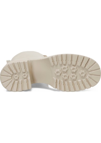 TRX24K-683 4pr Bej Kadın Topuklu Bot