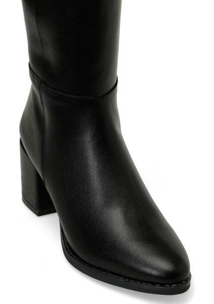 24K-996 4pr Siyah Kadın Topuklu Çizme