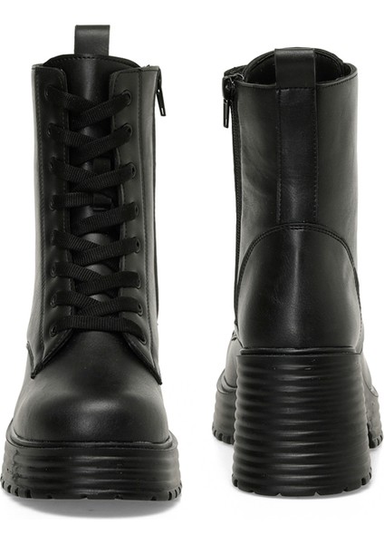 Trx24K-683 4Pr Siyah Kadın Topuklu Bot