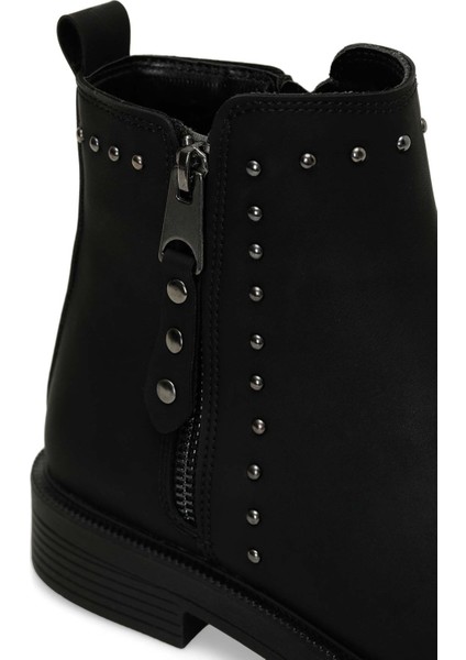 24K-585 4pr Siyah Kadın Düz Bot