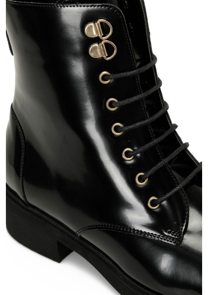 24K-595 4pr Siyah Kadın Düz Bot