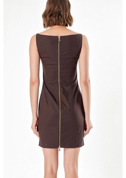 Vizon Dar Kesim Pamuk Elbise 91027