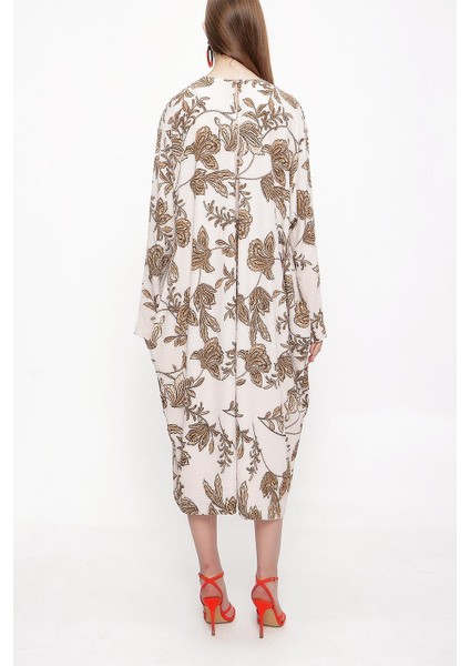 Bej Bol Kesim Uzun Elbise 94063 modelleri