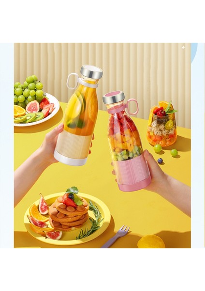 Kablosuz Taşınabilir Mini 350ML Meyve Sıkıcı, Renkli, Pratik ve Şarjlı Blender