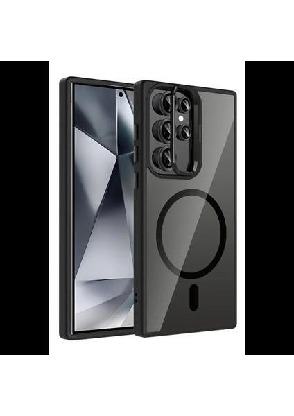 Samsung Galaxy S24 Ultra Remim Lensli Magsafe Standlı Kapak