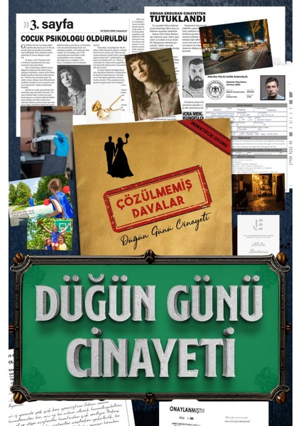 Düğün Günü Cinayeti Dedektif Oyunu Suçluyu Bulma Dedektiflik Oyunu, Cinayet Çözme Katili Bulma Oyunu