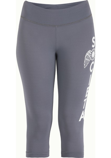 Gri Logo Baskılı Tayt 41252