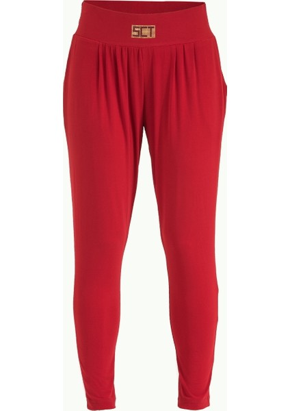 Kırmızı Bol Kesim Pantolon 40682