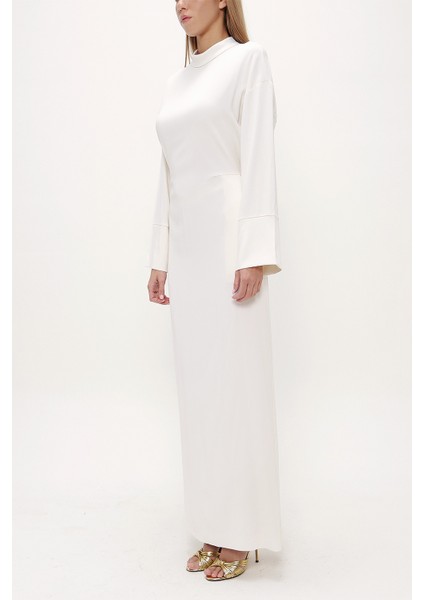 Beyaz Fermuar Detaylı Elbise 93482 fiyatları