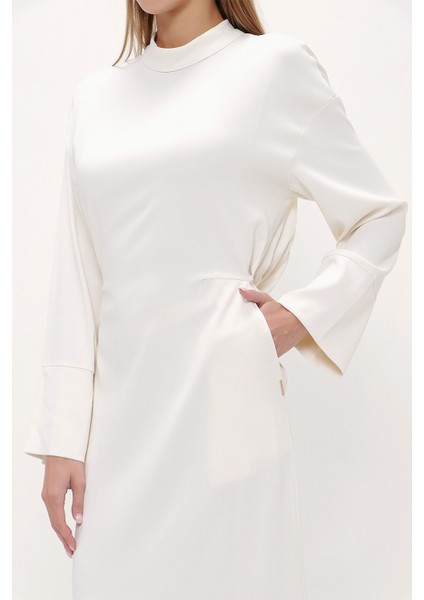 Beyaz Fermuar Detaylı Elbise 93482 modelleri