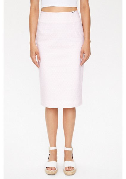 Puantiyeli Diz Altı Düz Dar Etek 81119 fiyatları