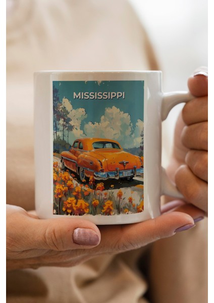 Mississippi Baskılı Kupa Bardak