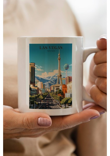 Las Vegas- Nevada Baskılı Premium Kupa Bardak