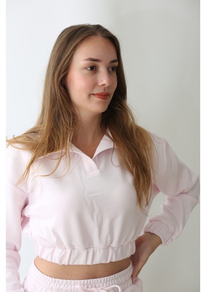 Kadın Pembe Oversize Sweatshirt - %100 Pamuk Günlük Giyim fiyatları
